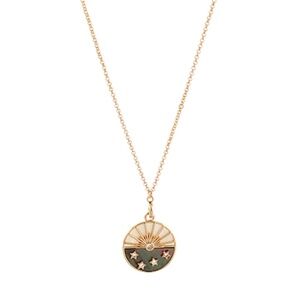Shell Disk Pendant Necklace